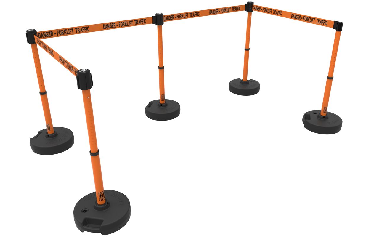 Banner Stakes Plus Barrier Set X5 With Orange 